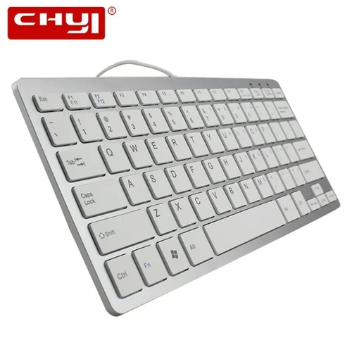 Imagen 1 del producto Teclado de ordenador para Apple Macbook, periférico ergonómico, delgado, con cable Usb, ultrafino, Multimedia, para Gamer, Windows, PC y portátil