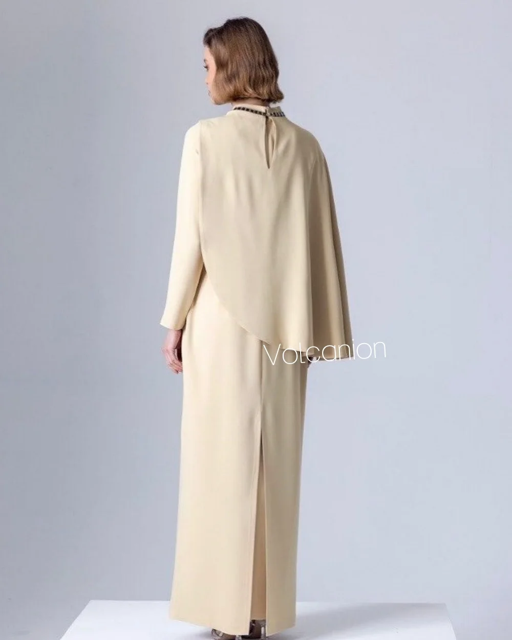 تخصيص جيرسي نمط مستقيم س الرقبة فساتين متوسطة الطول مناسبة مخصصة مساء بسيط أنيق النمط الصيني