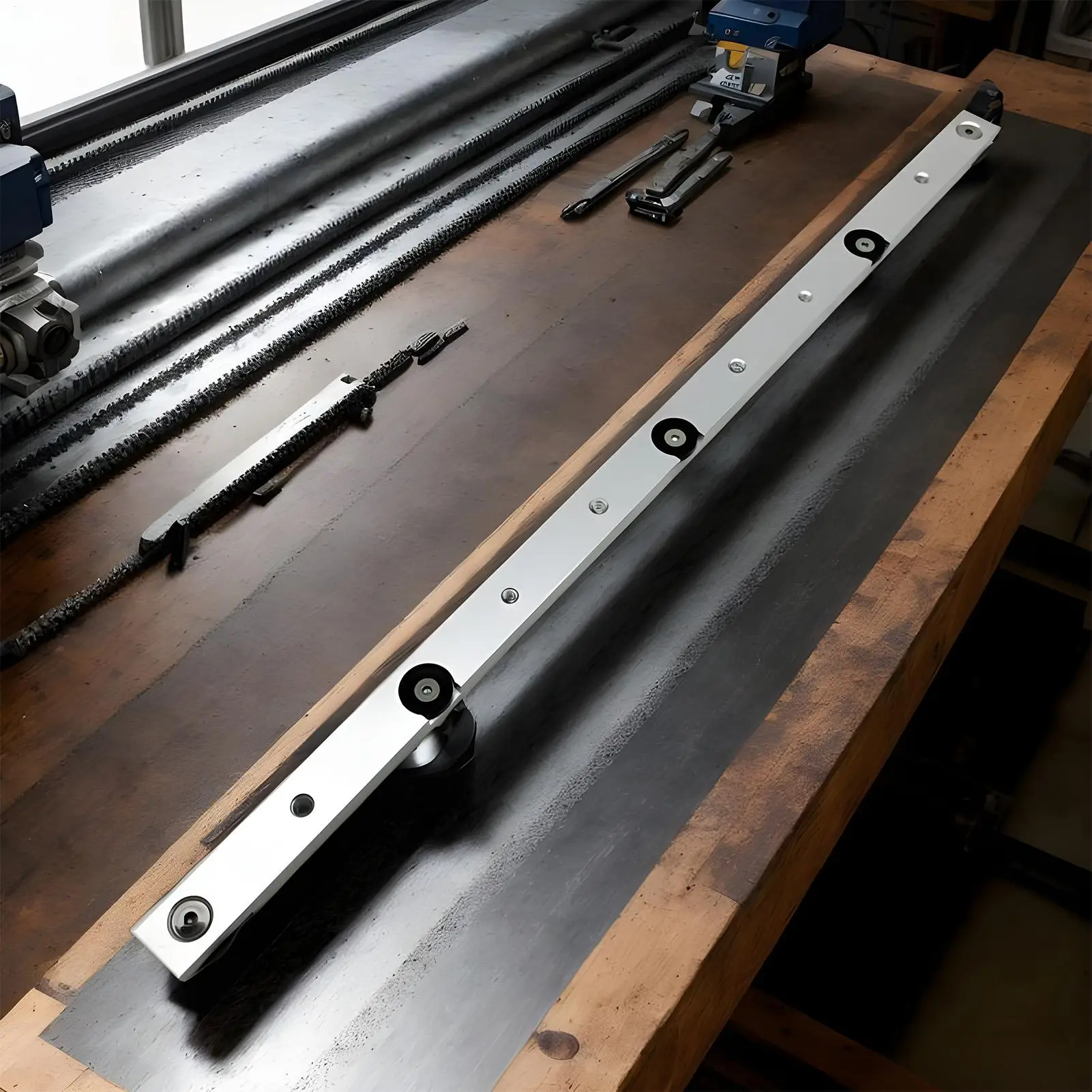 Miter Bars For Table Saw Miter Bars Rail Runner 450Mm Accurate Aluminum Alloy Tools For Project Construction Craft Woodworking