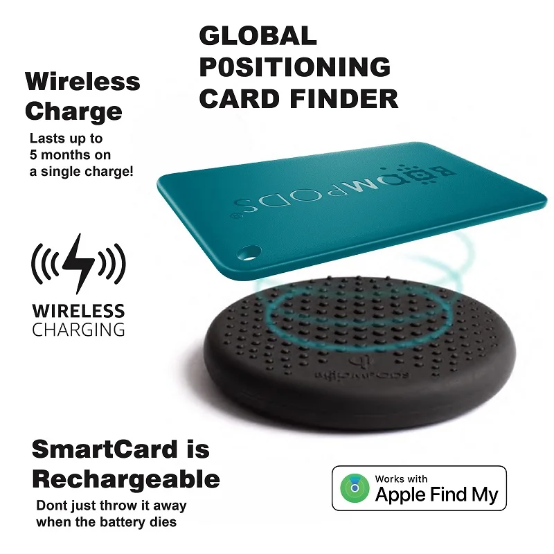 Smart Airtag Card Wireless Charging GPS Tracker Works With Apple Find My Anti-Lost Locator For Passport Wallet Mini Tag Iphone