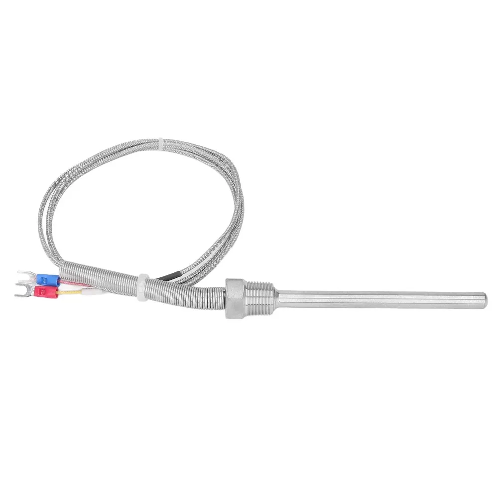 

0‑1250 ℃ Датчик термопары 8x100 мм, датчик температуры из нержавеющей стали, 3/8 NPT, 1 м/3,28 фута, термопара типа K