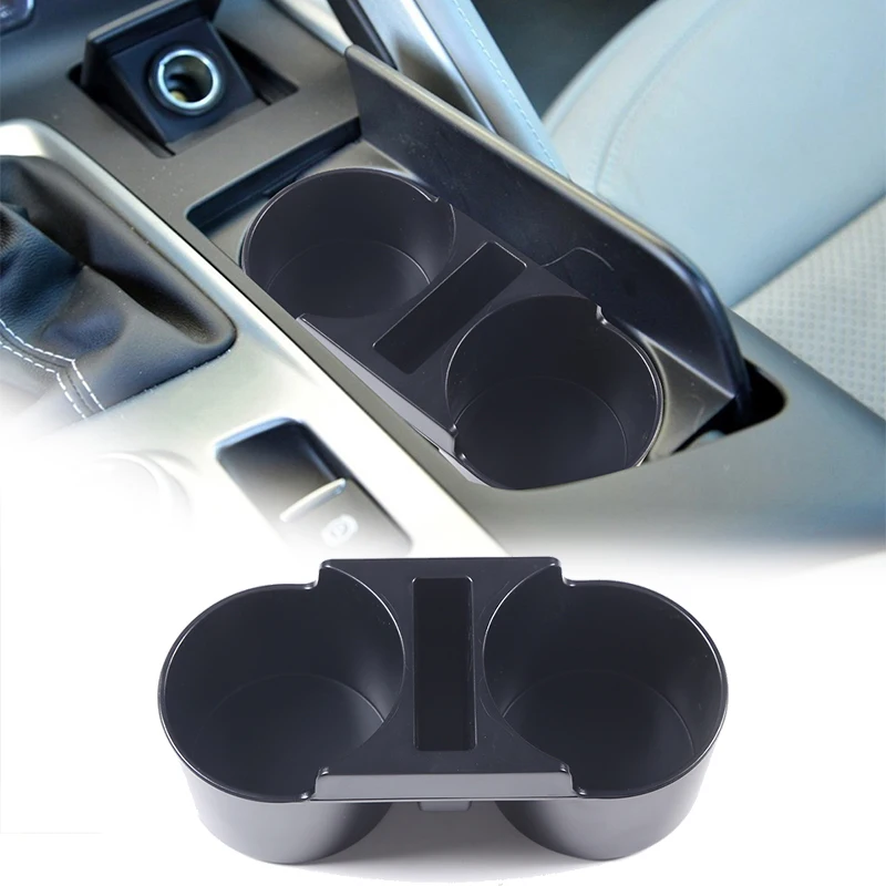 ABS Black Car Center Console Cup Holder Key Slot Phone Storage Box Tray For Chevrolet Corvette C7 2014-2019 Auto Accessories