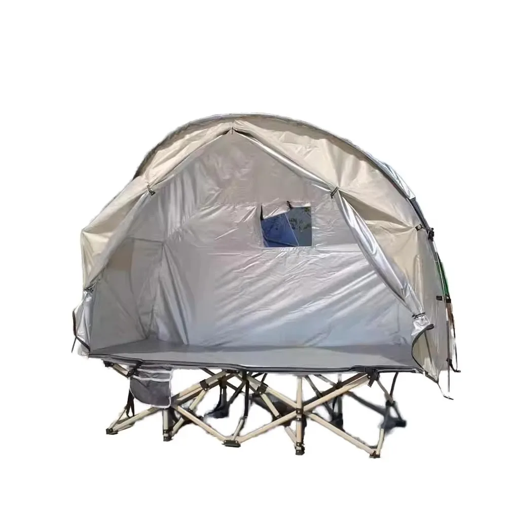 4-Season Off Ground Camping Cot Tent Combo Lightweight Waterproof Single Layer Outdoor Portable Sleeping Bed for Hiking