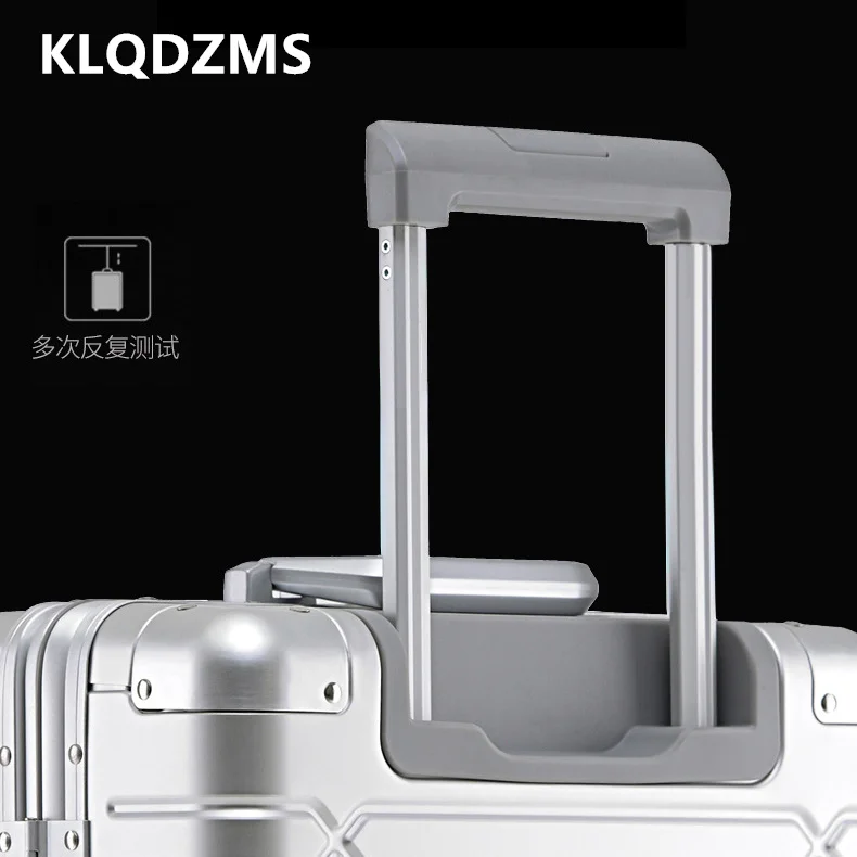 KLQDZMS Suitcase Travel Bag Full Aluminum Magnesium Alloy Boarding Box Large Capacity Trolley Case 20