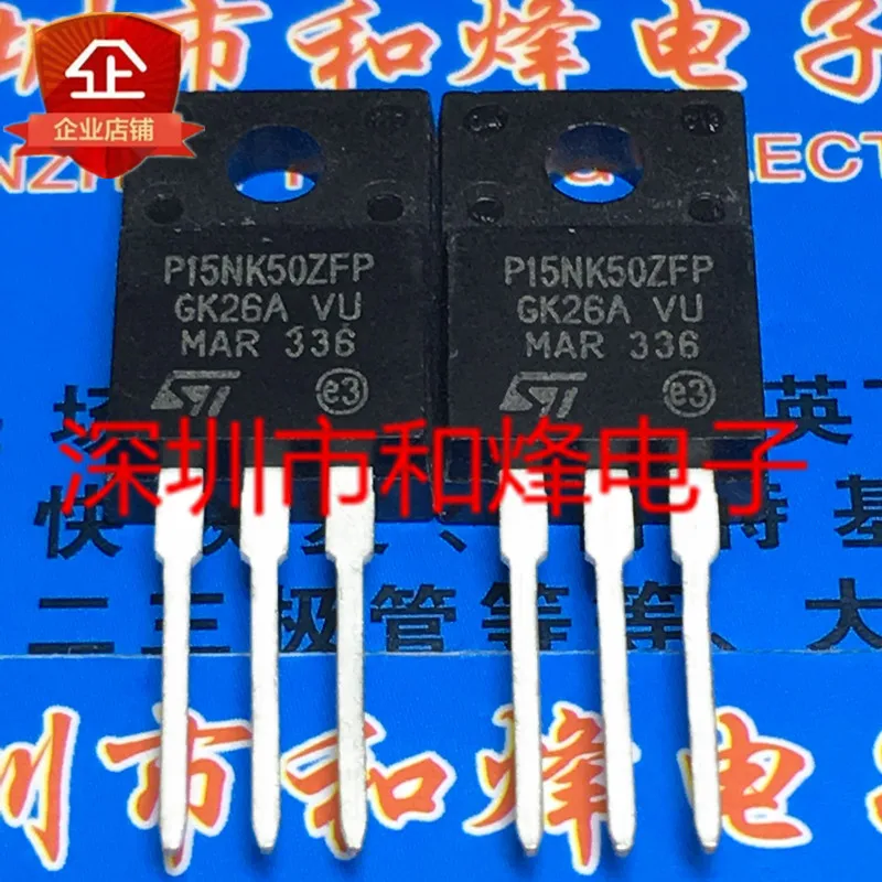 10PCS/Lot STP15NK50ZFP P15NK50ZFP  TO-220F 500V 14A Really Stock Original Best Quality Fast Shipping 100%Test