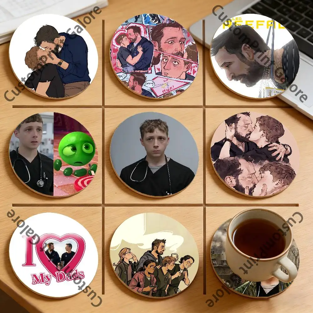 

Whitaker Trinity Santos The P-Pitt Natural Pine Wood Round Coasters Non-Slip Heat-Resistant Cup Mats for Coffee Drinks