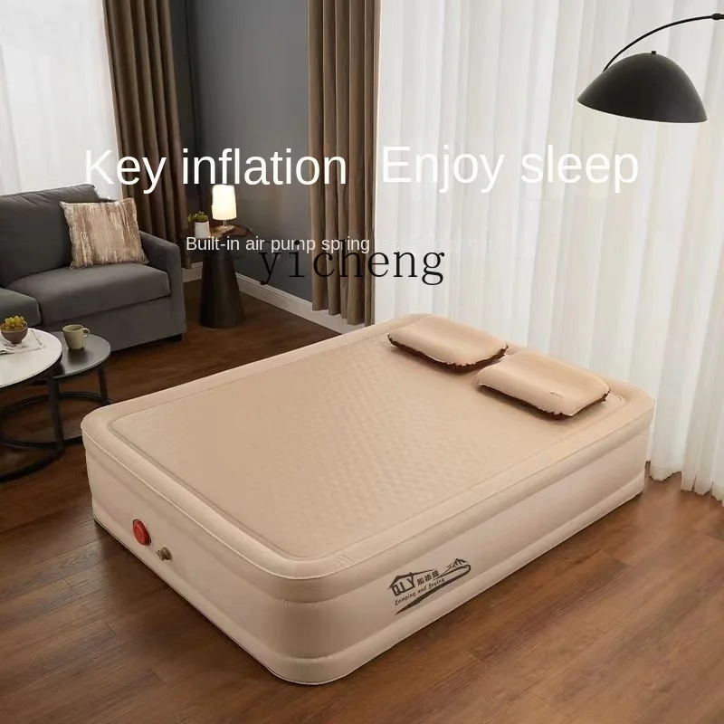 Tqh High-End Outdoor Inflatable Mattress Automatic Moisture-Proof Living Room Home Floor-Laying Camping Stretch Silk Bed