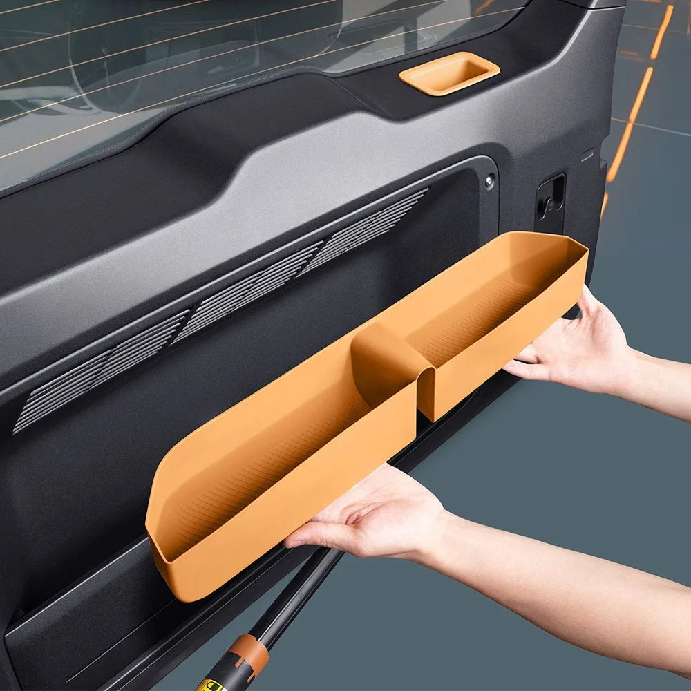

2 Pcs Storage Box ForTrunk Door Panel Automotive Modification Parts For Chery iCAR V27 Tailgate Silicone Pad Wear-resistant