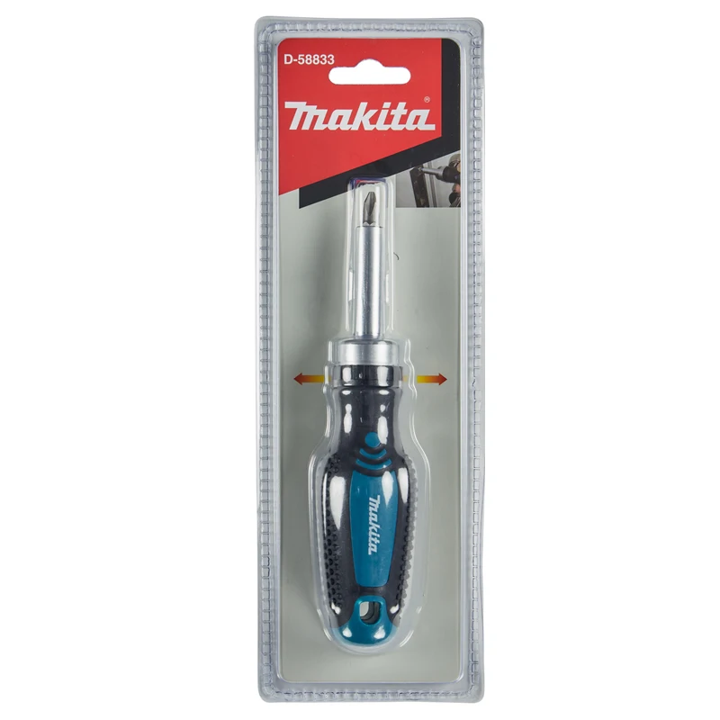 Imagem -02 - Chave de Fenda de Ratchet 25 mm Ph2 Positivo e Negativo Pólos Magnéticos Ferramenta de Parafuso Anexos Makita-d58833