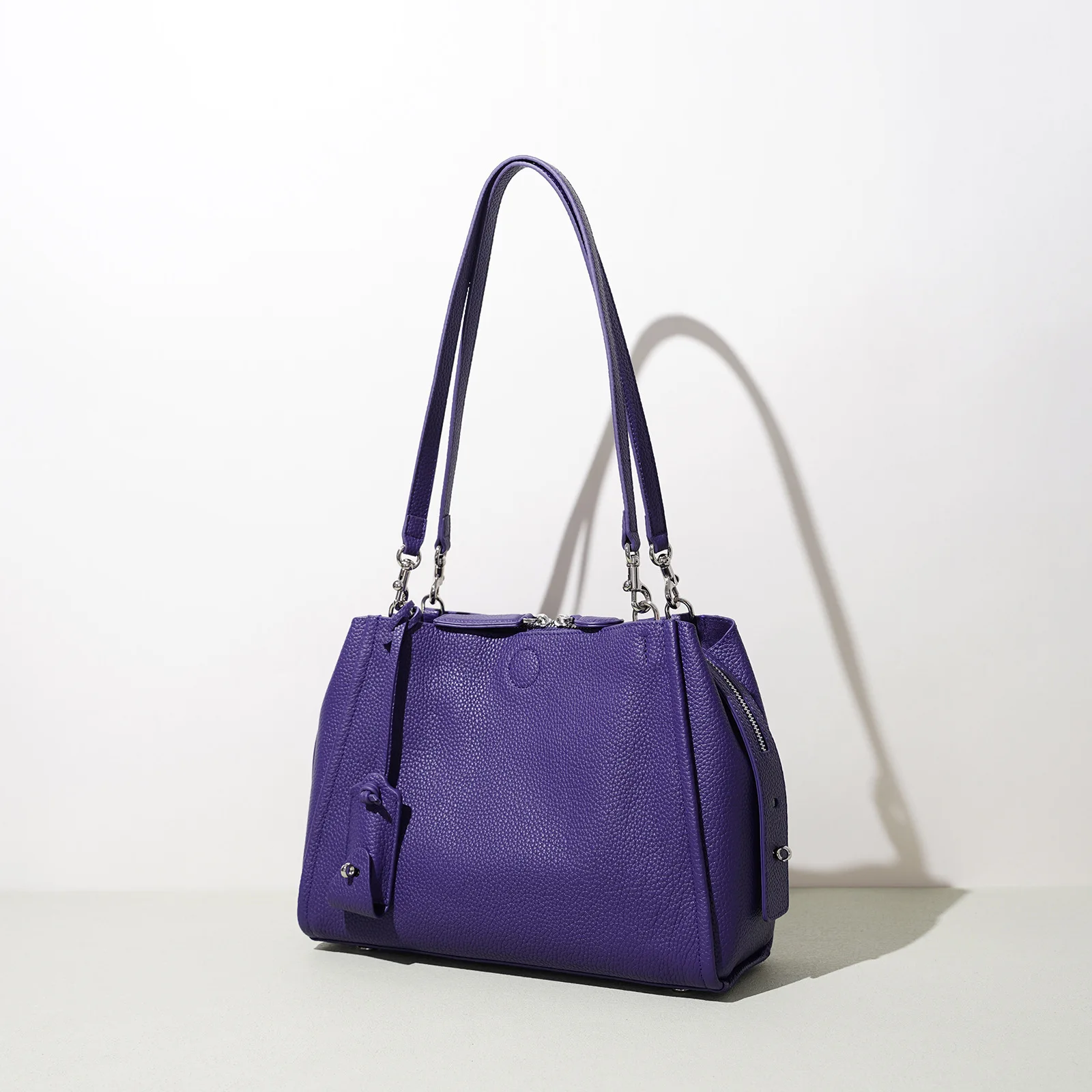 Genuine Leather Fashion Commuter Shoulder Bag Top-grain Cowhide Leather Women Versatile Senior Sense Large-capacity Tote Bag