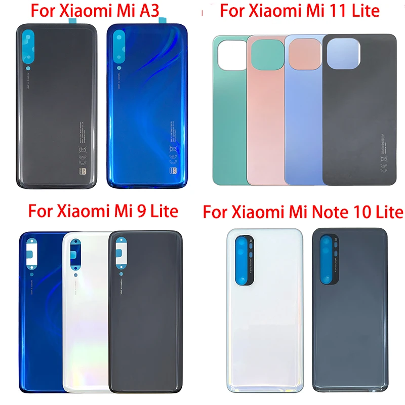 

Original New Back Glass Cover For Xiaomi Mi A3 9 11 Lite Mi Note 10 Lite Rear Door Housing Case Cover With Glue Adhesive Sticker