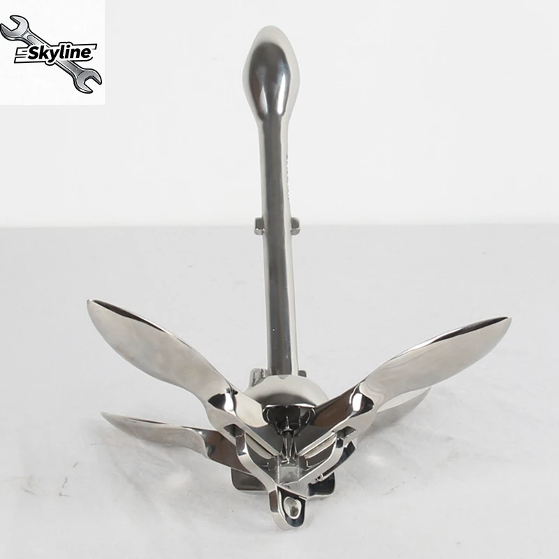 Inflatable Boat 316 Stainless Steel Iron Metal Anchor for Boat Kayak Dinghy Raft Fishing Boat Kayak 0.7Kg