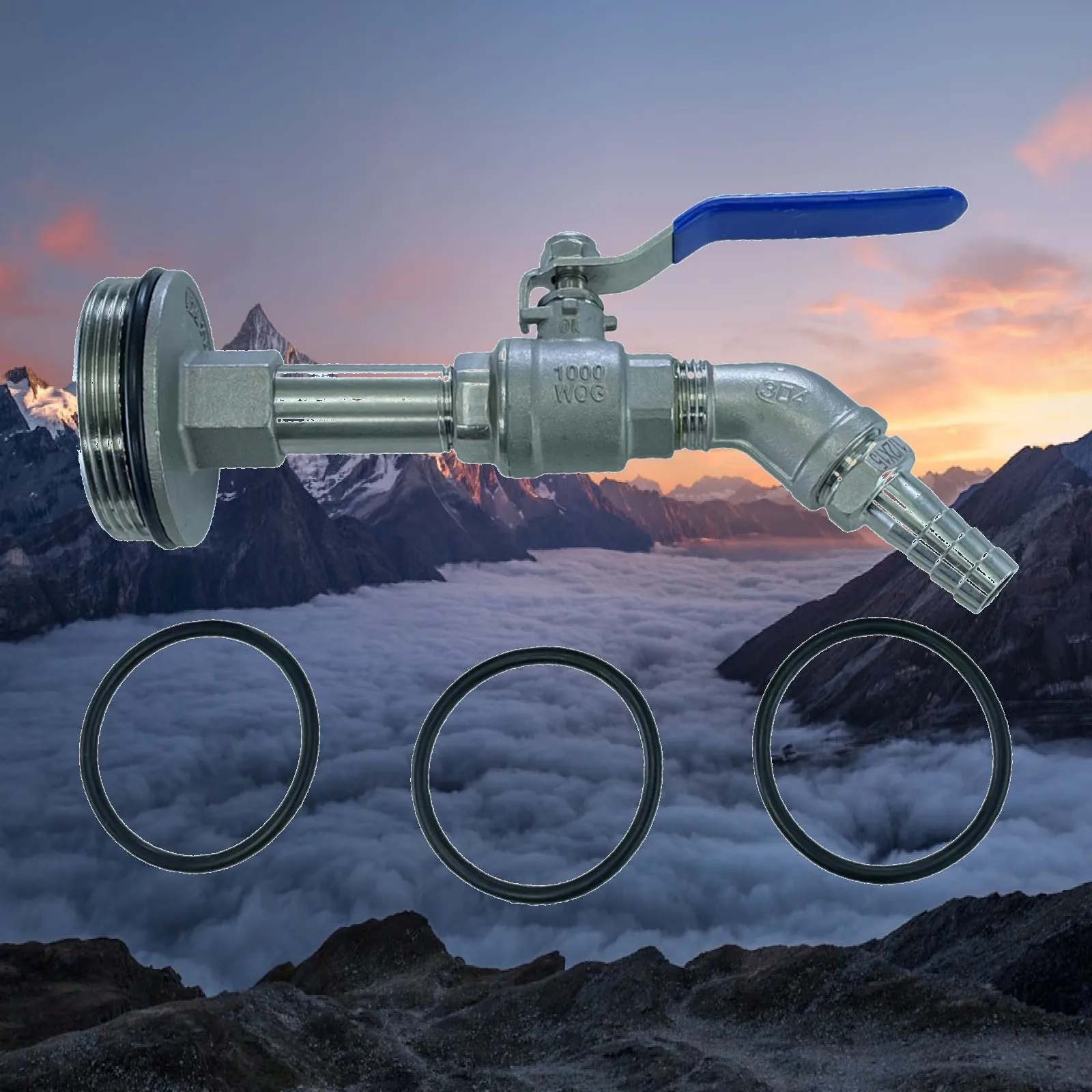 Ball Valve Barrel Hose Connector for 50 Gallon Oil Barrel Galvanized Barrel