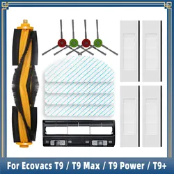 Piezas de Repuesto compatibles con Ecovacs Debot OZMO T9 / T9 Max / T9 Power / T9 +, accesorios, cepillo lateral principal, filtro Hepa, mopa, bolsa de polvo