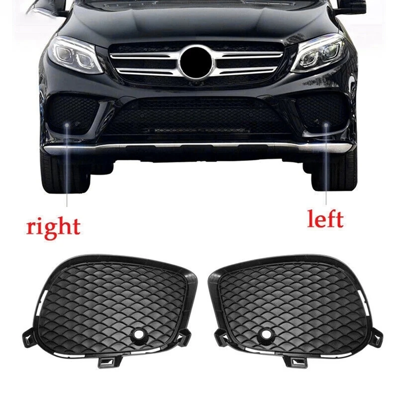 

Front Bumper Fog Light Grill Grille Cover For Mercedes-Benz GLE GLS CLASS W166 AMG 2016-2018 2928855322 2928855422