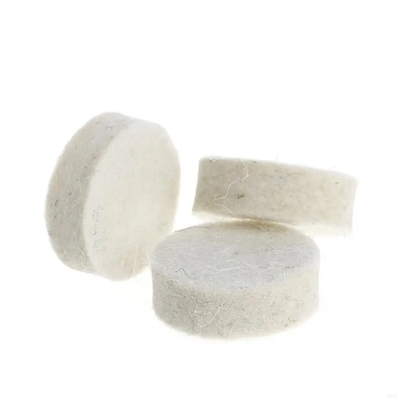 T8UC 50 pezzi da 13 mm in lana in feltro lucidatura della ruota lucidatura + 4pcs da 3,15 mm gambo