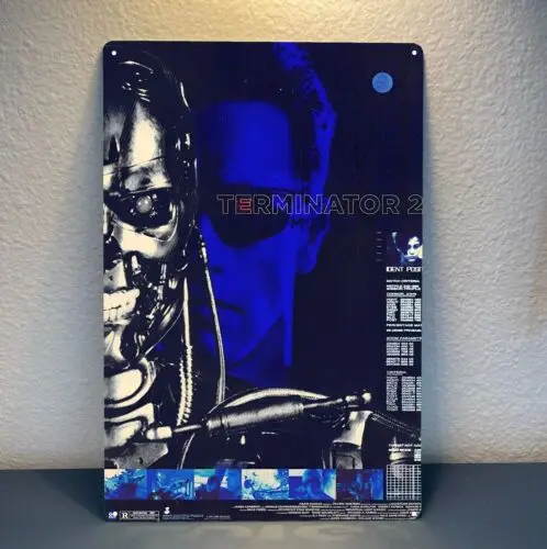 Terminator 2 Judgement Day Movie Metal Poster - Collectable Tin Sign - 20x30cm