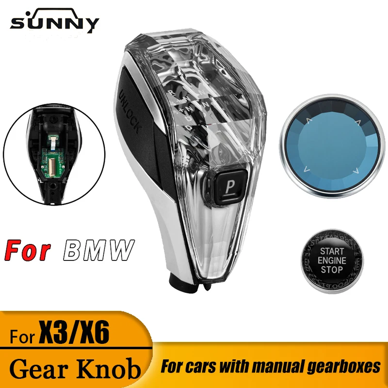 

Suitable for BMW X3 X6 Car Crystal Modified Interior Gear Knob Shifter Head Shifter Ball Interior Accessories