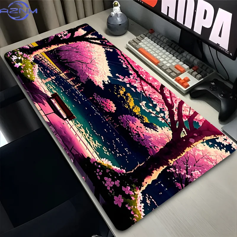Mouse Pad Low pixel Anime E-sports Players Mousepad Gamer Rubber Keyboard Pad cm Office Computer Mouse Mat kawaii Desk Mat