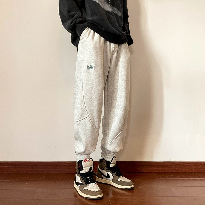 

Men's Fce Lined Thiened Casual Pants Autumn Winter Warm Trousers Loose Spor American Brand Casual Pants