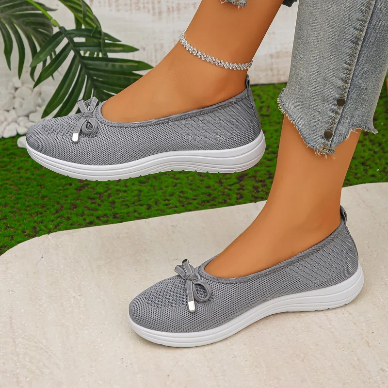 *Spring/Autumn New Round Toe Thick Sole Comfortable Casual Single Shoe Fashionable Hot Selling Mesh Breathable Loafers for Women