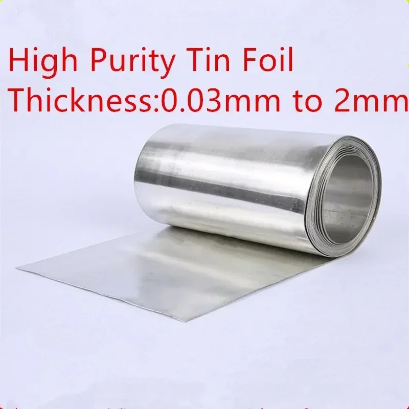 Tin Foil 99.99% Pure Tin Stannum Sn Plate 0.03 0.05 0.1 0.2 0.3mm Tin Foil Sheet customizable