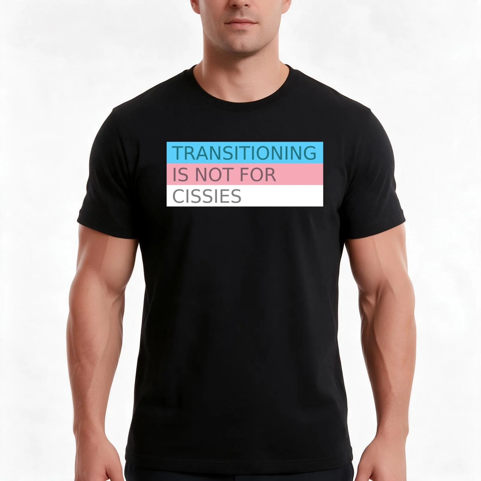 Transitioning is not for cissies T-Shirt Summer Casual Cotton Tee Oversized Streetwear Tops Vintage Graphic Print