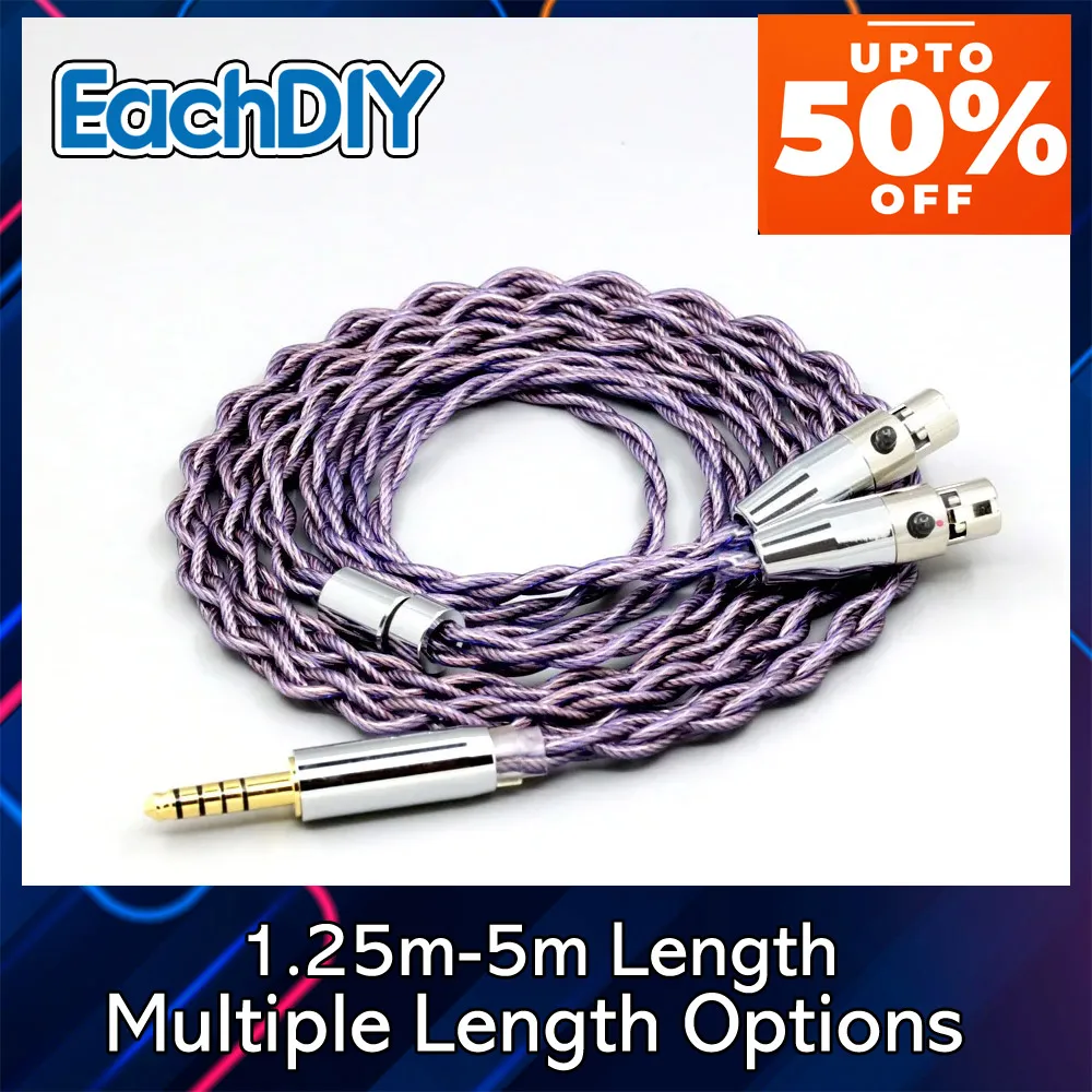 140-жильный кабель для наушников Litz 7N OCC для Monolith M1570, с открытой спиной, сбалансированный Planar Type2, 1,8 мм 7872