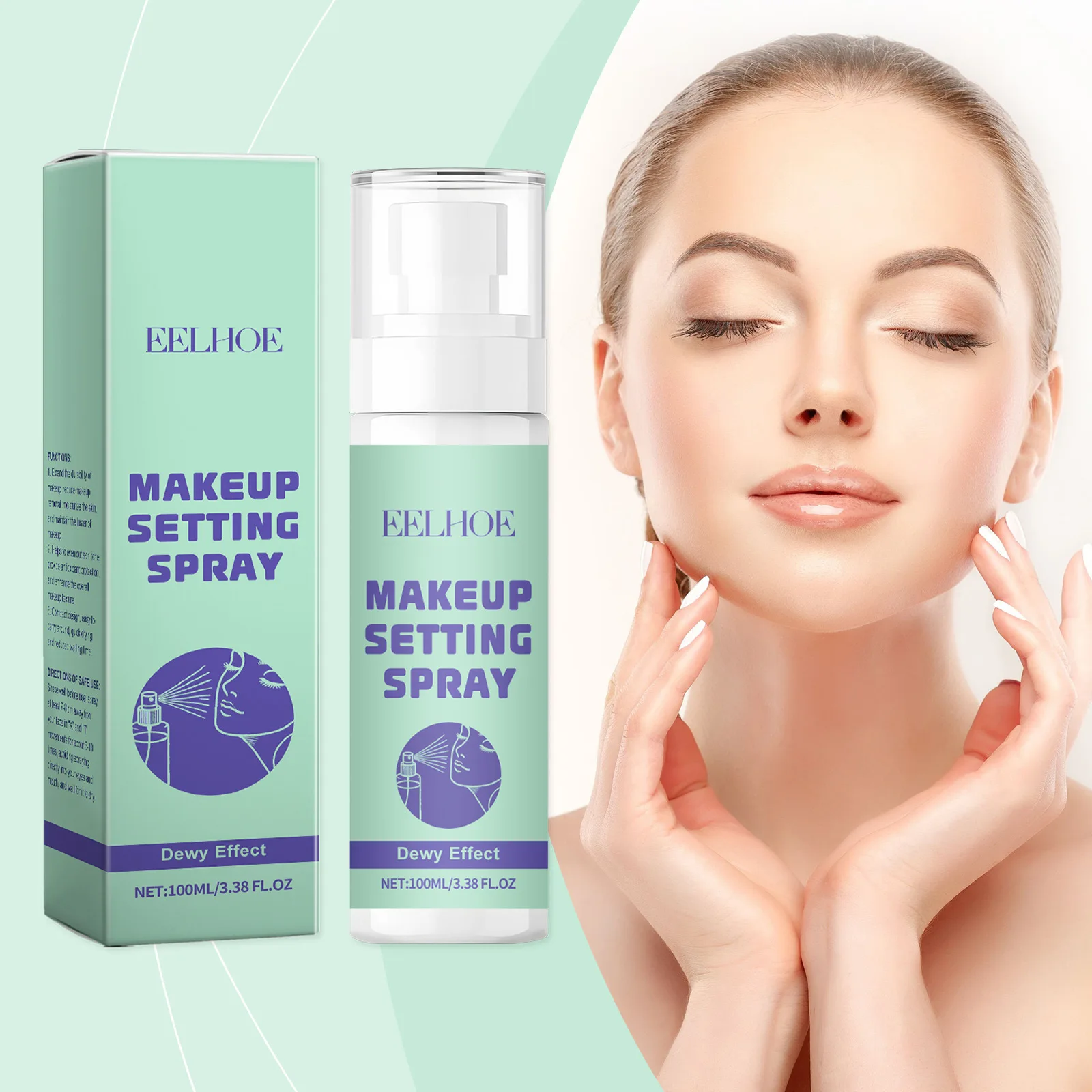 EELHOE – Spray de maquillage fixateur, Nicotinamide, contrôle de l'huile longue durée, imperméable, hydratation en profondeur, primaire pour le visage, Spray fixateur de maquillage