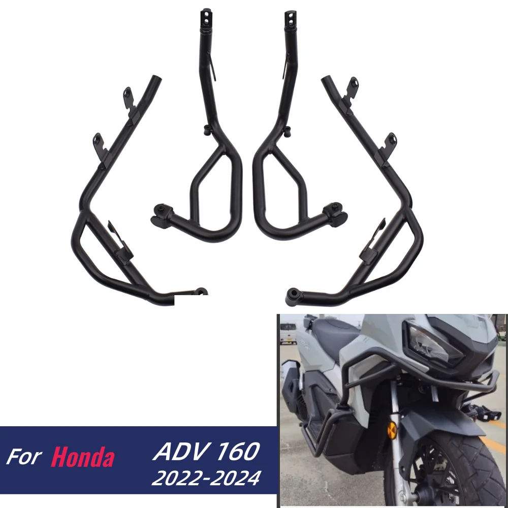 ADV160 Crash Bar Engine Guard Frame Upper Lower Bumper For Honda ADV 160 2022-2025 Motorcycle Highway Fall Protection Accessorie