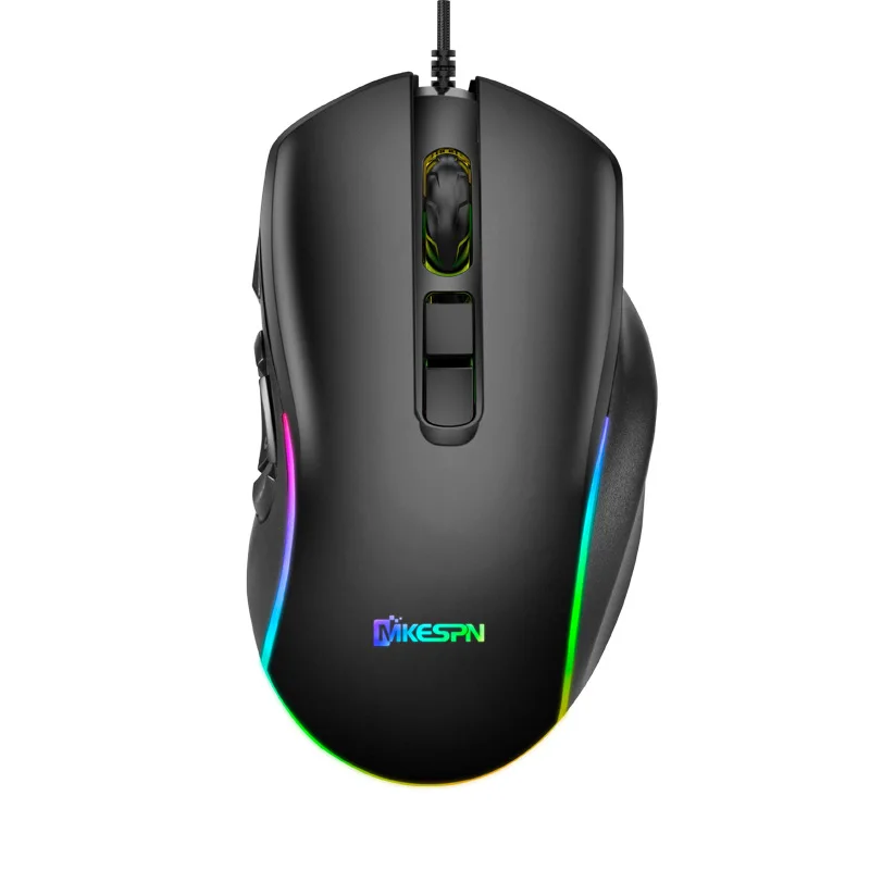 Game Wired Mouse 7200 DPI Optoelectronic 10 Button RGB Macro Definition E-sports Game Mouse Professional Chicken Eating