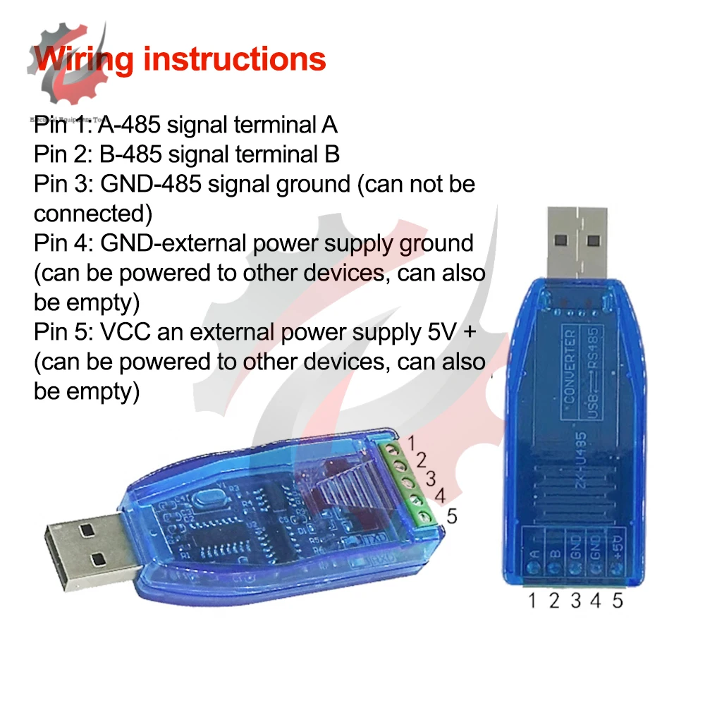 Without Isolated Industrial Grade USB to RS485 Communication Module 5V TVS/ESD Protection Short Circuit Protection CH340