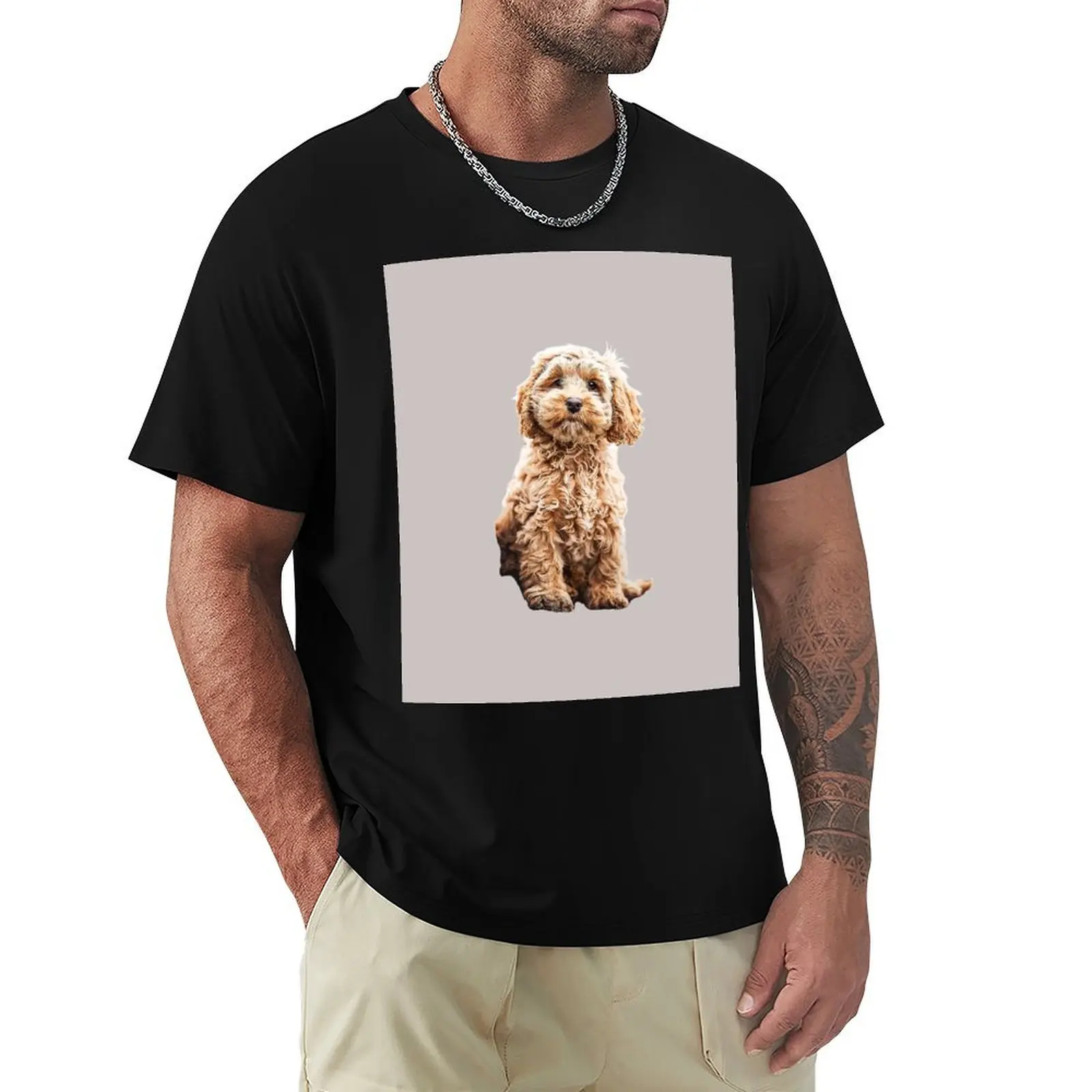 

Cockapoo Cavoodle Labradoodle Cute Puppy Dog- Poodle x T-Shirt Tough Fabric Work Tee