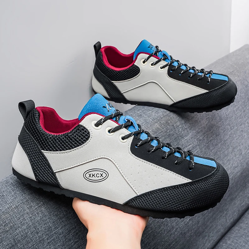 

Slim Fit Men Casual Sport Shoes Soft Elastic Upper Shock Absorbing Midsole Wear Resistant Sneakers Suitable For Gym Running