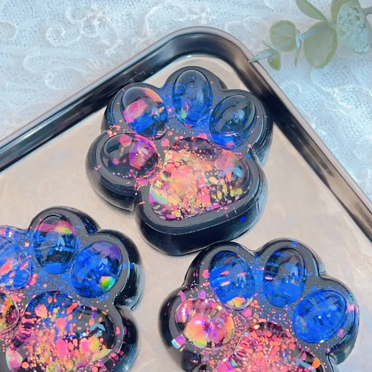 Bonito squeeze gato pata brinquedo geléia macia alívio do estresse descompressão pitada brinquedo mole recuperação lenta silicone anti estresse alívio presente