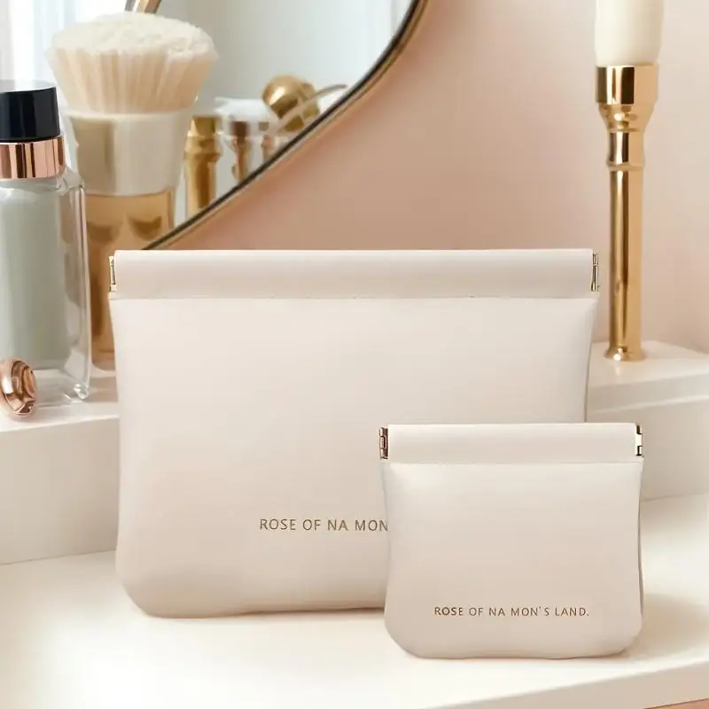 1Set Women's Compact Organizer Bags Portable Makeup Storage for Lipstick Earphones Data Cables Travel Accessories Minimalist