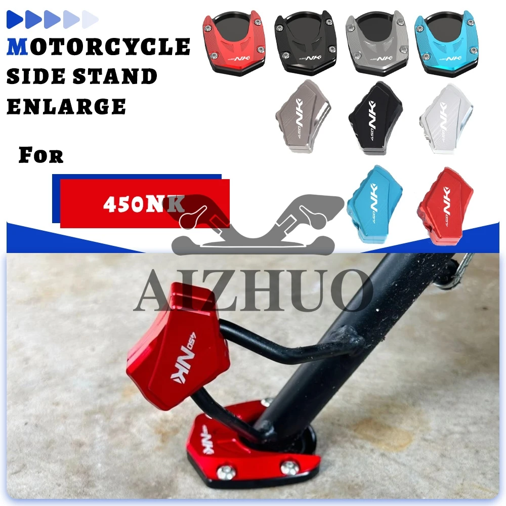 2025 2022 2023 2024 FOR CFMOTO 450SR 450SS 450NK 450 SR SS NK Motorcycles Foot Side Stand Enlarger Plate Pad Kickstand Extension