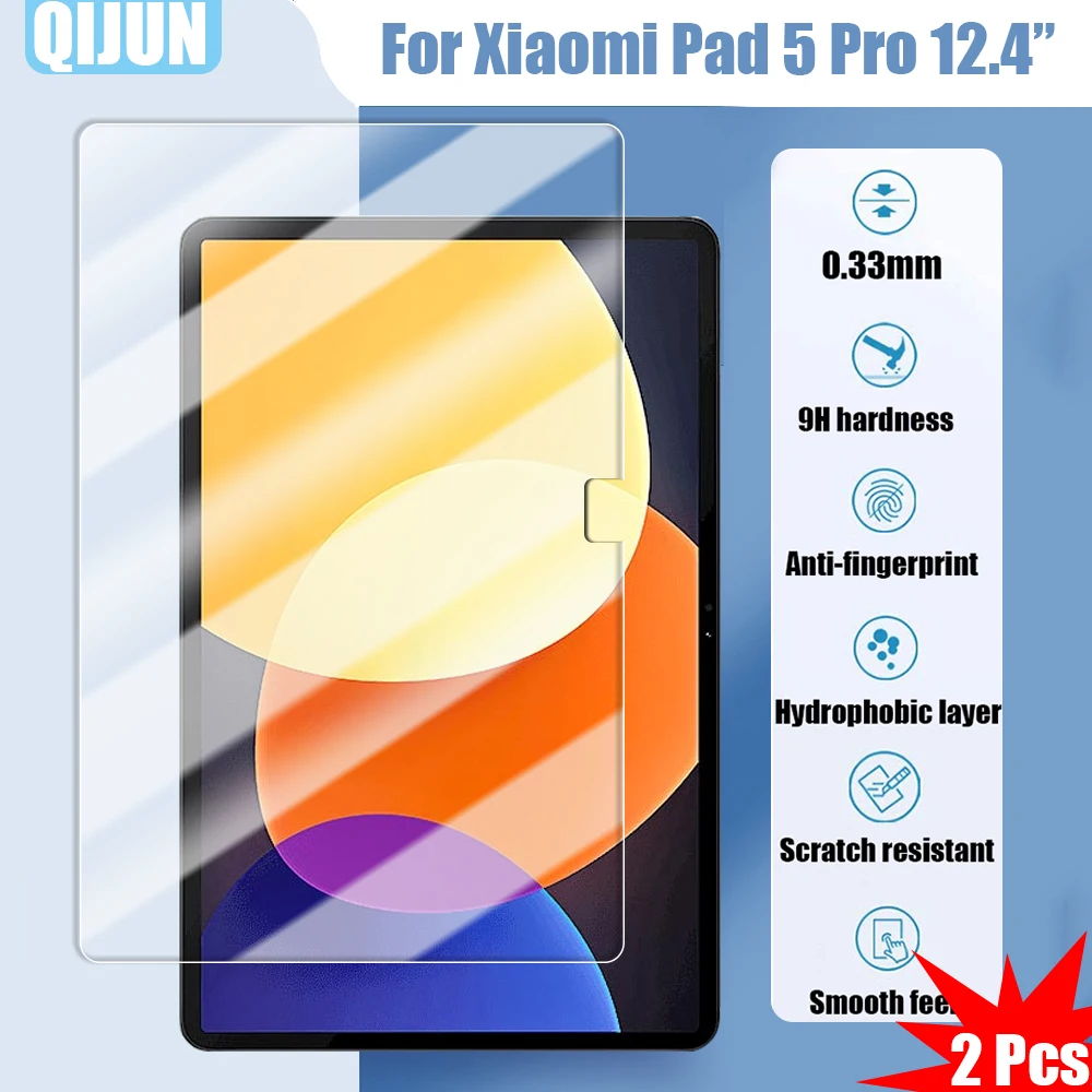 

Tablet Tempered glass film For Xiaomi Mi Pad 5 Pro 12.4" 2022 Explosion proof and scratch resistant waterpro 2 Pcs Mipad 5pro