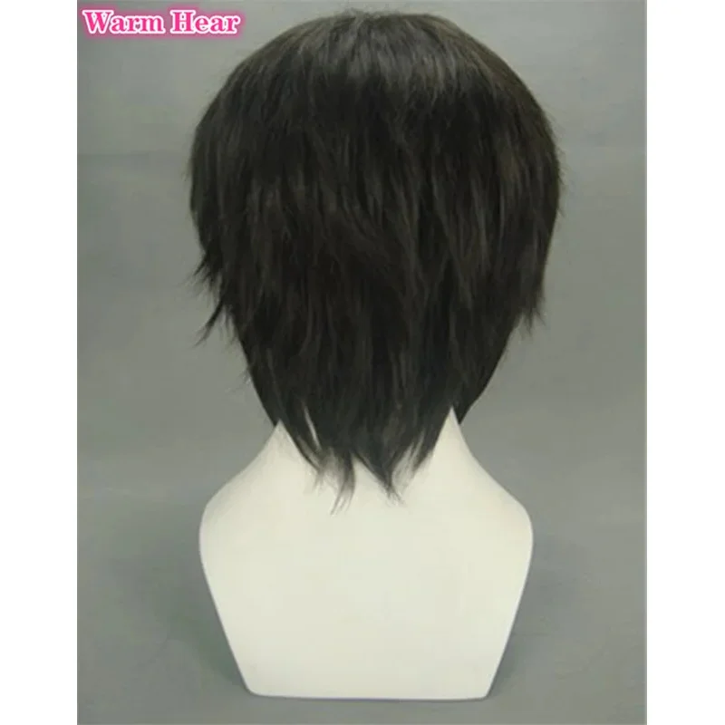 ألعاب Yandere Simulator Taro Yamada قصير أسود مقاوم للحرارة شعر مستعار صناعي + قبعة شعر مستعار