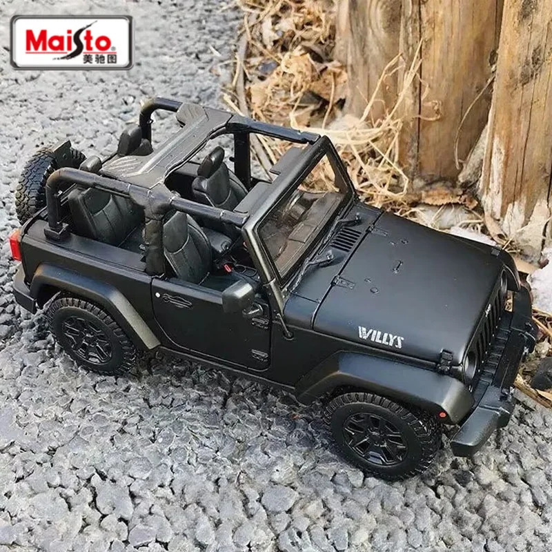 Maisto 1:18 Jeep Wrangler Rubicon Alloy Car Model Diecast Metal Off-road Vehicles Car Model High Simulation Collection Kids Gift