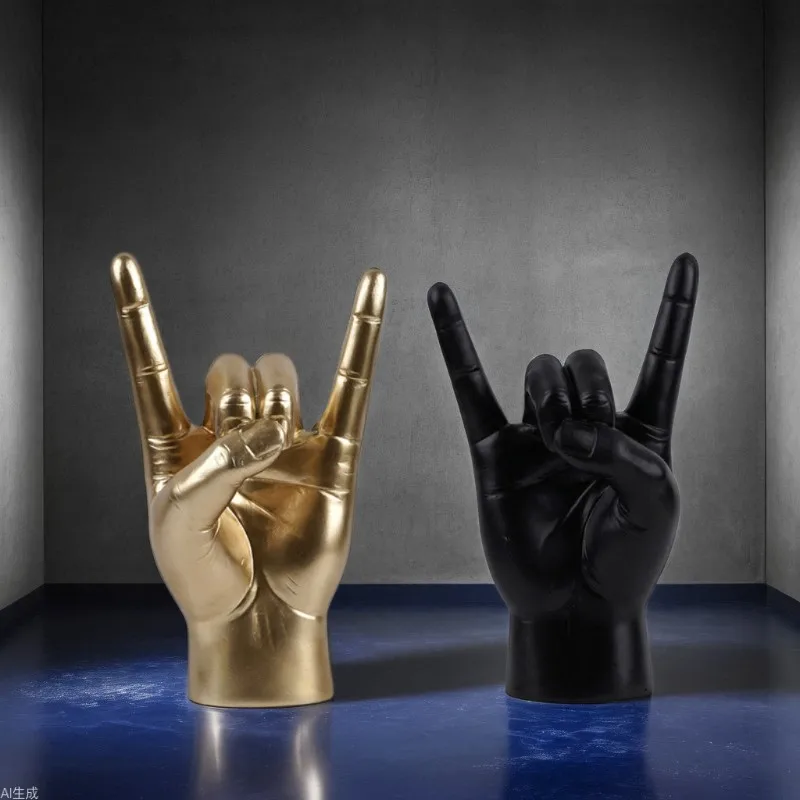 Cross-border ใหม่ RockRoGesture โลหะของขวัญเรซิ่นเครื่องประดับ Home Bar Office Desktop ตกแต่ง