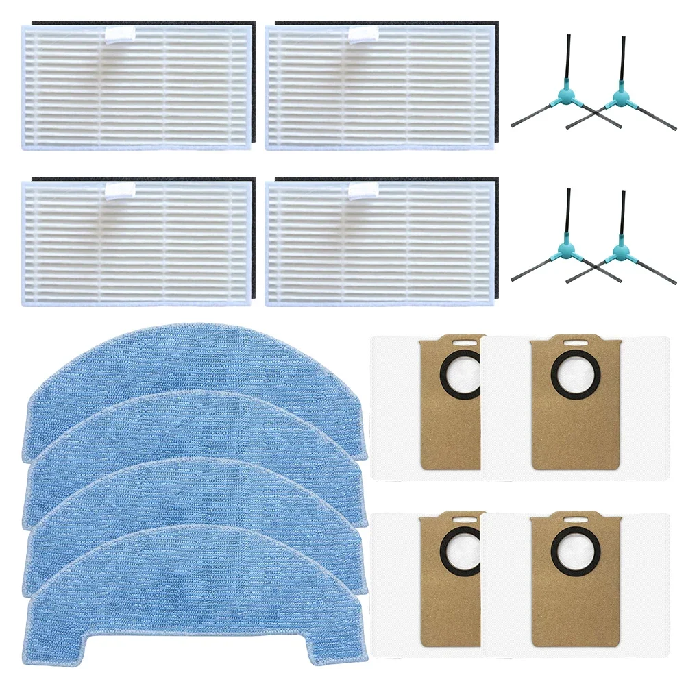 

For Ultenic For T20 Pro/ For Ultenic For T10 Lite/ S3 Plus / R3 / R3 Plus Robot Vacuum Side Brush Filter Mop Cloth Bag Kit