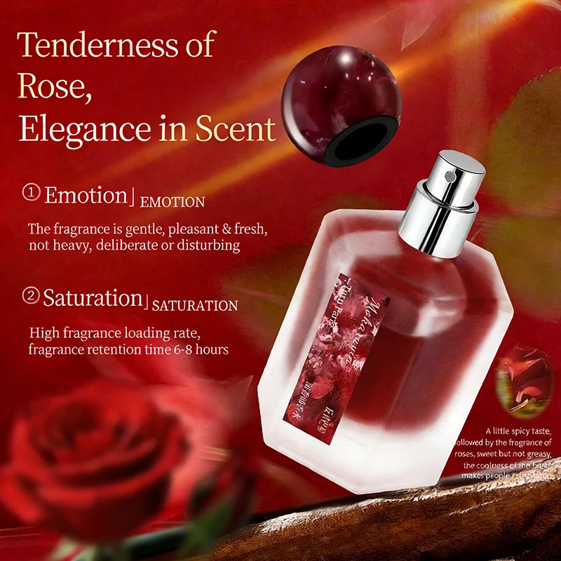 Paris Rose Jasmine Perfume, Fresh Fig Eau De Toilette Master-level Long-lasting Floral Fruity Fragrance Russian Best Selling
