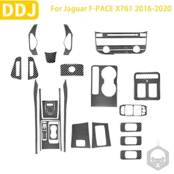 For Jaguar F-PACE X761 XE X760 XF X260 XJ 2016 2017 2018 2019 2020 Accessories Carbon Fiber Stickers Car Interior Decorative