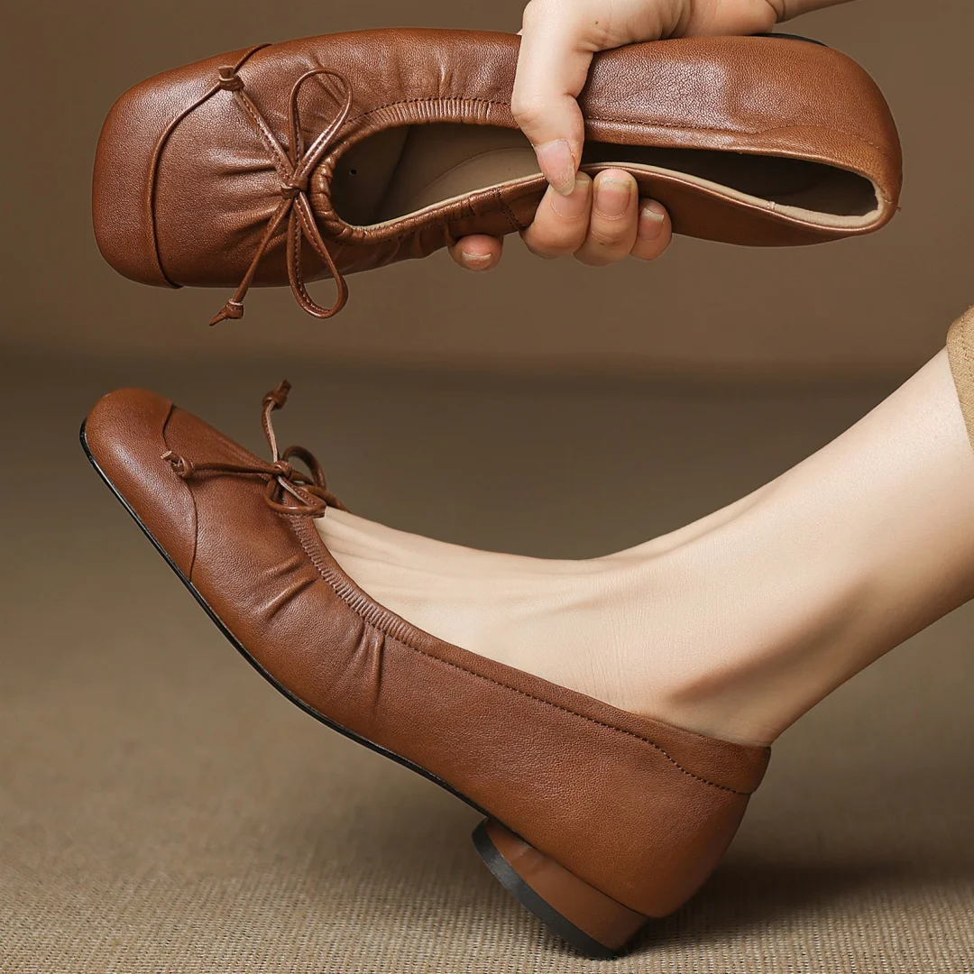 

Женская обувь без шнуровки на плоской подошве из овчины с квадратным носком, большие размеры 34–41, мягкая удобная повседневная женская повседневная обувь высокого качества