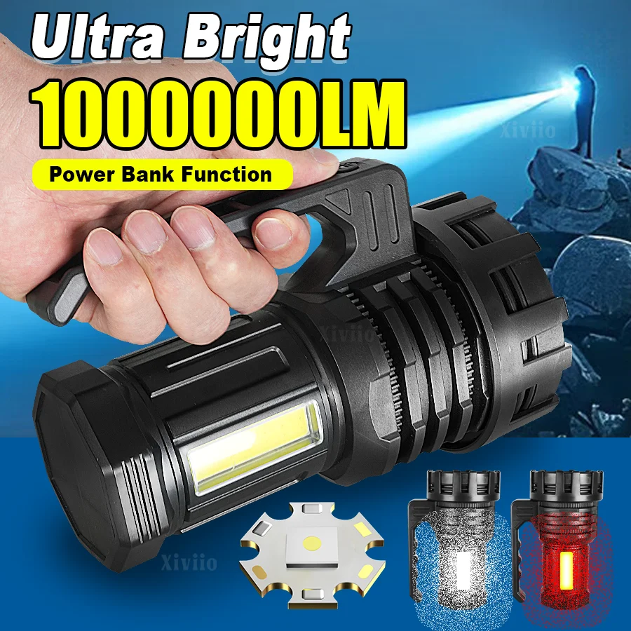 

Сильный свет, ручная лампа, уличная аварийная зарядная лампа типа C, светодиодный фонарик, прожектор для кемпинга, боковой фонарь COB, мощный фонарик