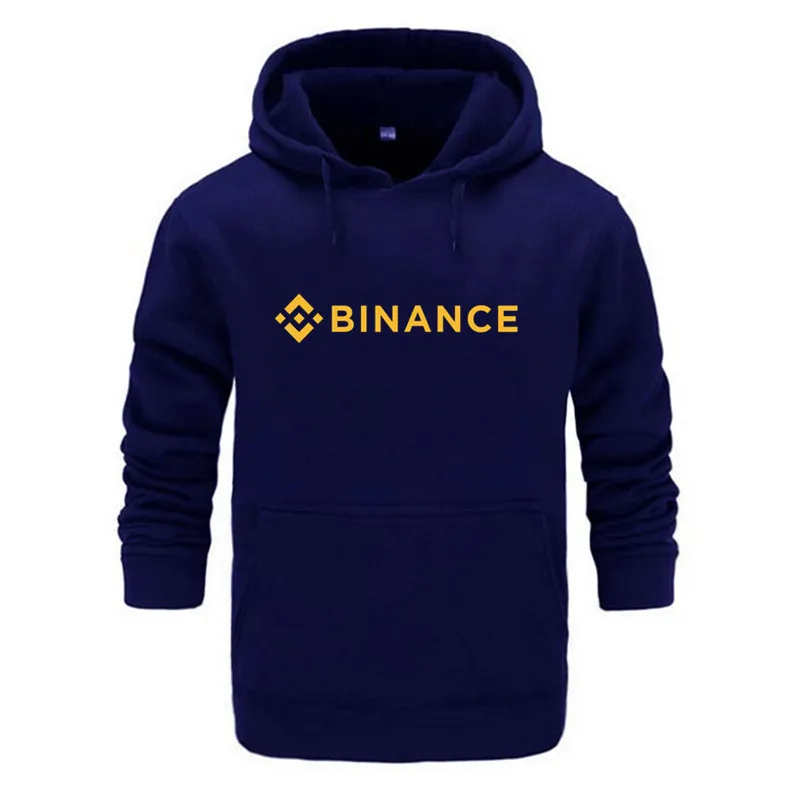 Moletom cripto impresso grosso para homens, moletom binance, jaqueta elegante, pulôver para inverno