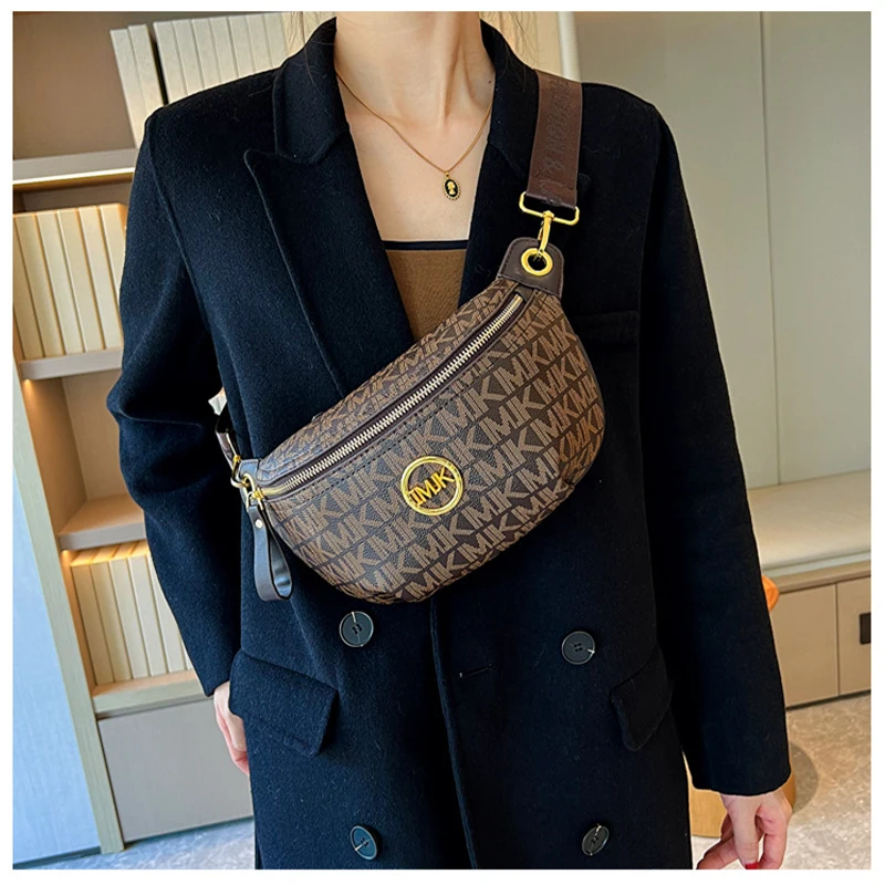 2024 Vintage Women\'S Crossbody Shoulder Bag With Adjustable Strap Retro Ladies Students Chest Bag Luxury Street Trend Pouch Bags