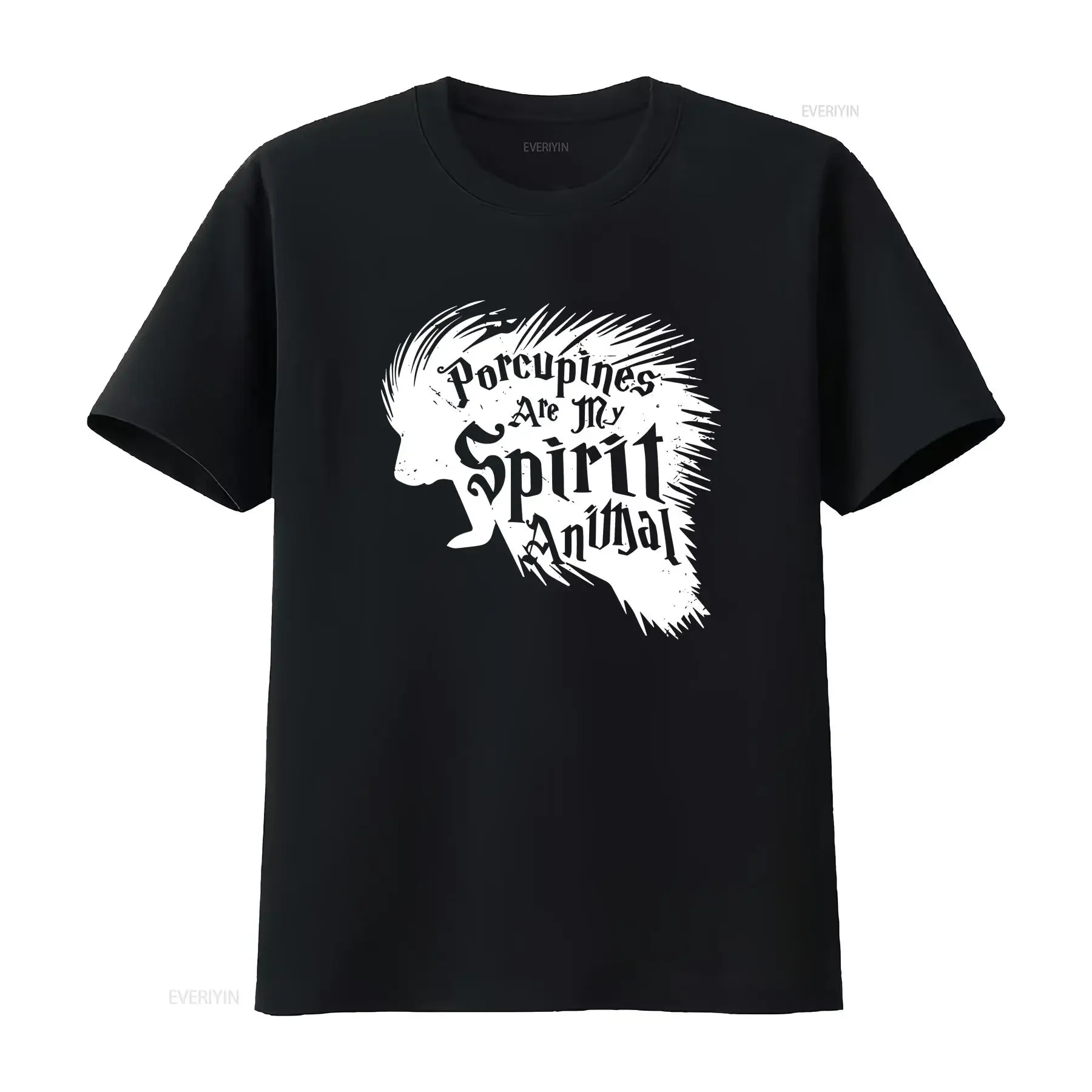 Porcupine Spirit Animal T Shirt Wildlife Lover Nature Inspired Unique  vintage Washed graphic Breathable designer clothes