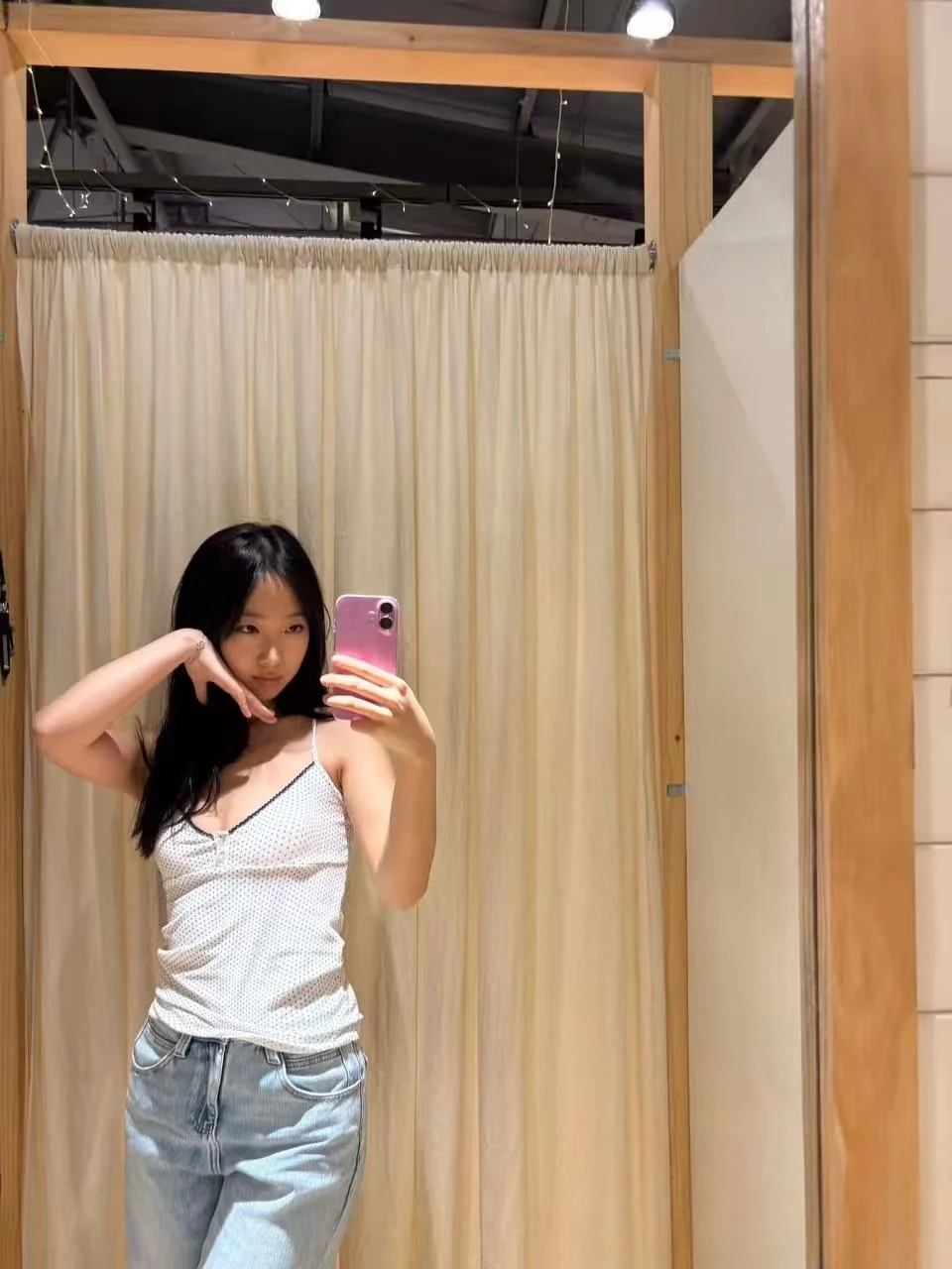 Pure Cotton V-neck Strapless Vest Women's Two-button Floral  Button up Top Summer Slimming Brandy Melville Style